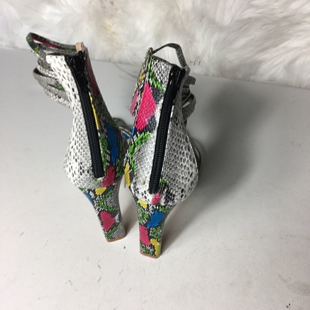 So Me Shayna snake skin pattern heels size 6.5 - Picture 2 of 7